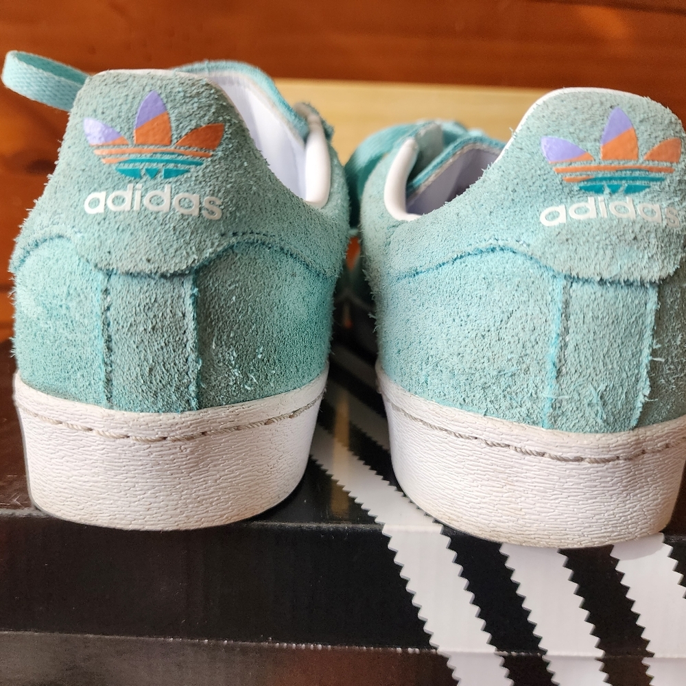 Adidas Skateboarding Shoes Superstar Volcano Pastel Green 38 5 1/2 - Picture 10 of 14